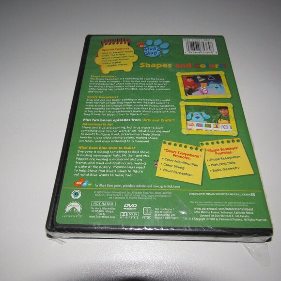 Blue’s Clues DVD – Shapes and Colors! – Nick Jr. Educational Kids Show w/ Bonus - Picture 2 of 3